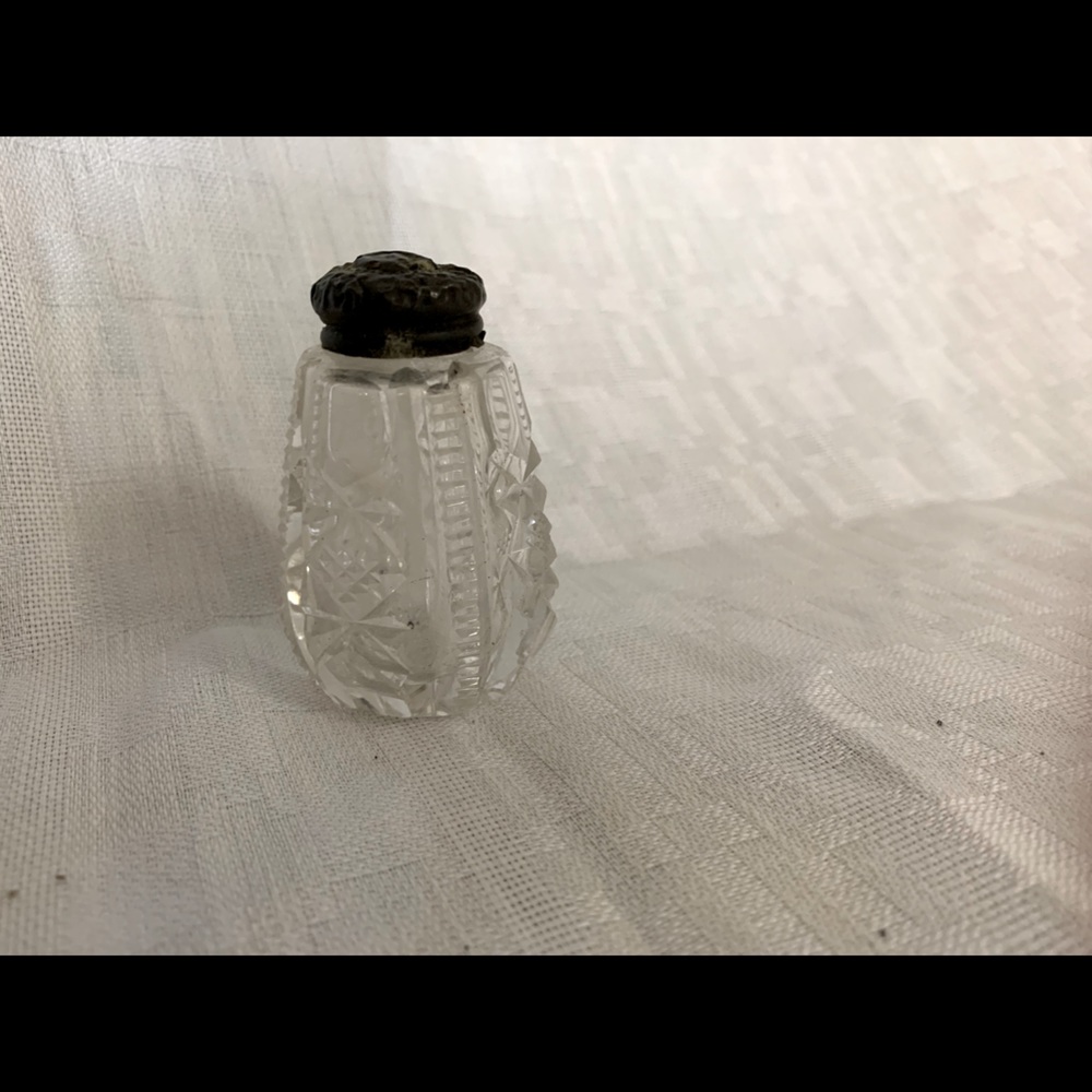 Antique cut glass salt shaker